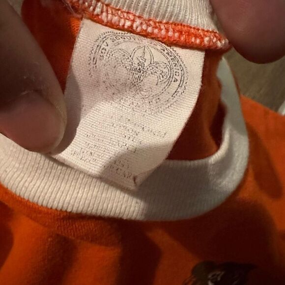 Vintage Boy Cub Scouts Tiger Cub Orange T-Shirt Ringer Neckline Official Mens M - Picture 5 of 8